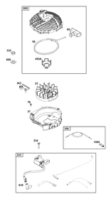 Flywheel, Ignition, And Starter Group Diagram and Parts List for 8P502-0060-H5  Briggs and Stratton Engine